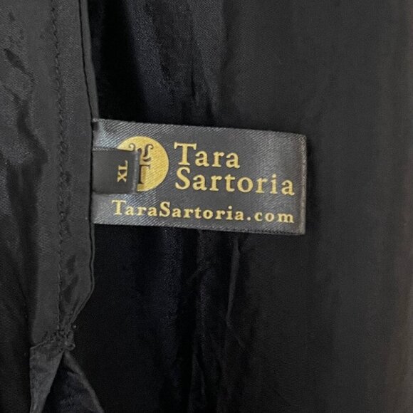 Tara Sartoria Black Silk Tank Top Shell Sz XL X-Large - Picture 9 of 10